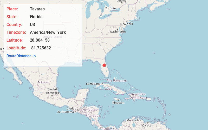 Map of Tavares