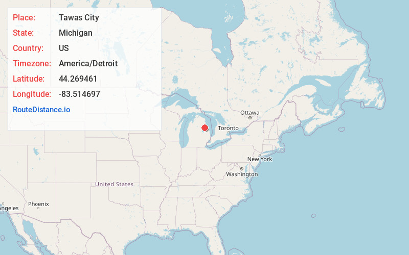 Map of Tawas City