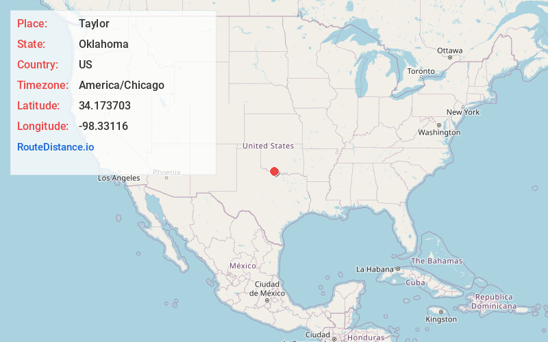 Map of Taylor