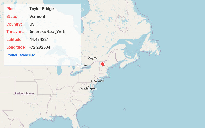 Map of Taylor Bridge