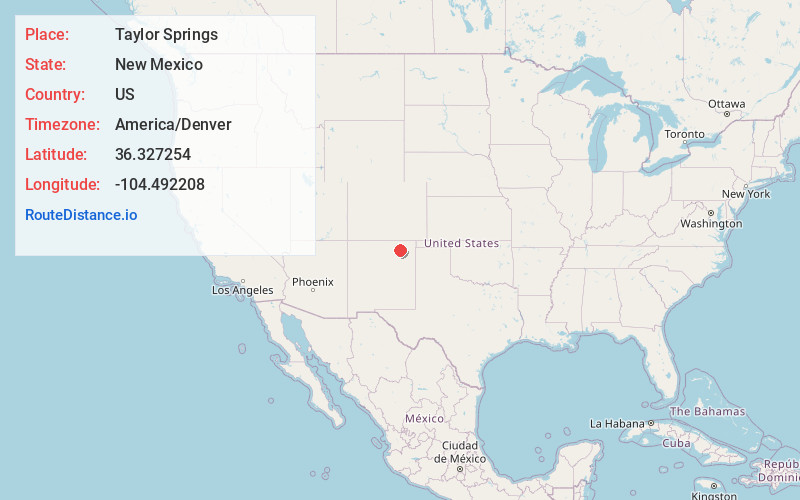 Map of Taylor Springs