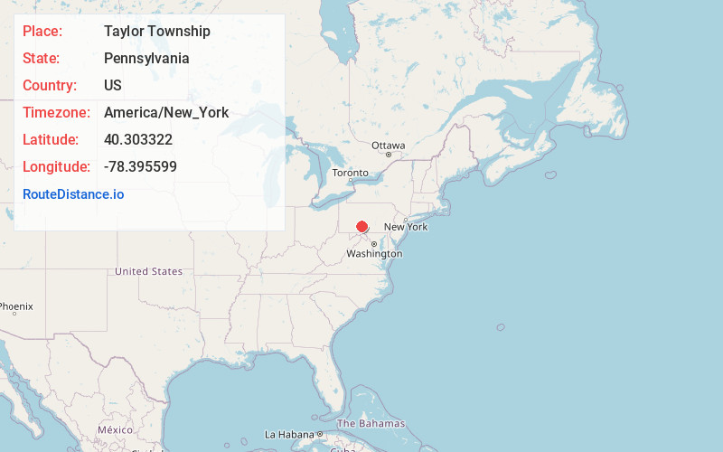 Map of Taylor Township
