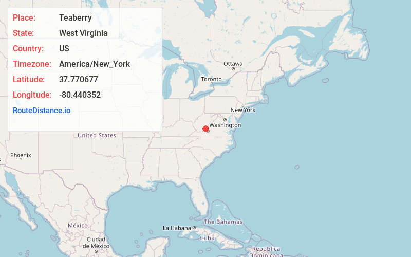 Map of Teaberry