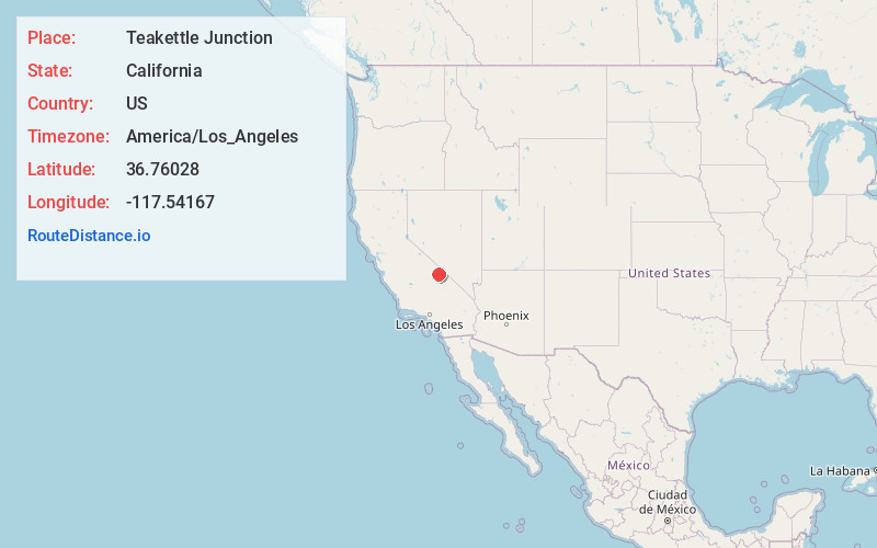 Map of Teakettle Junction