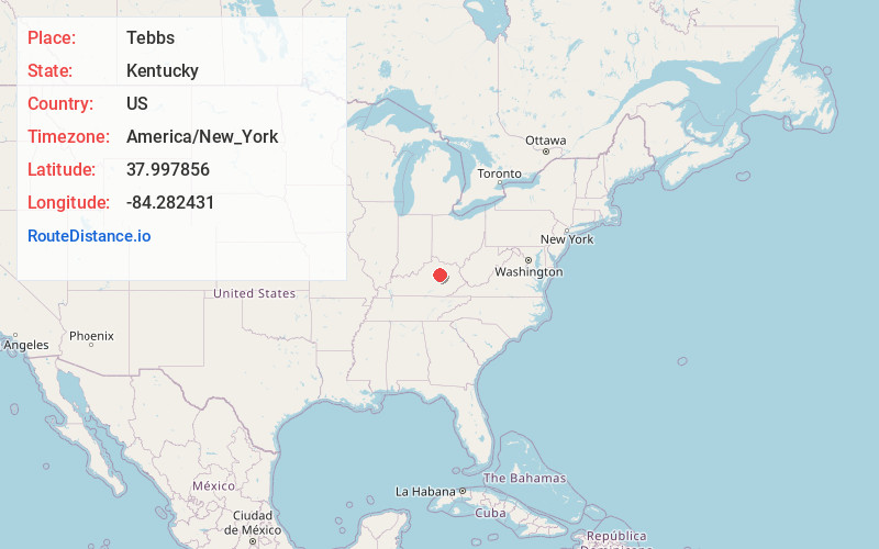 Map of Tebbs