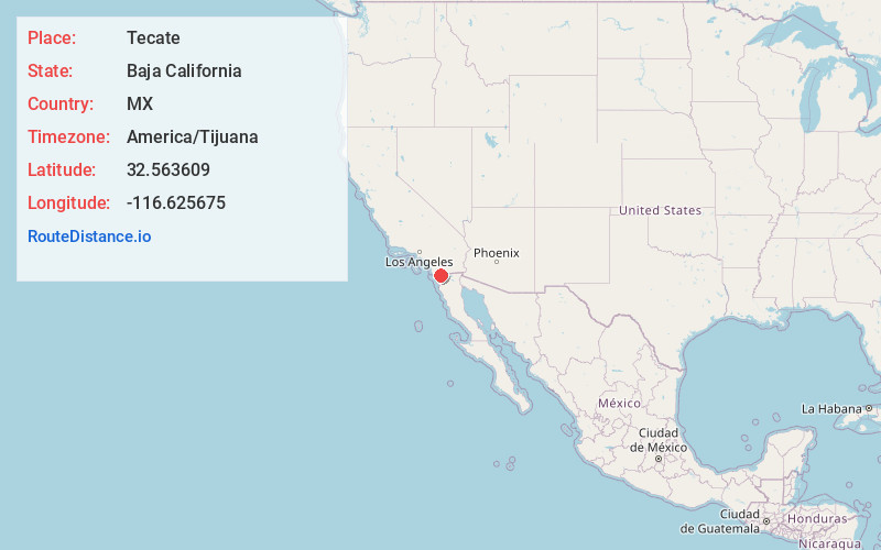 Map of Tecate