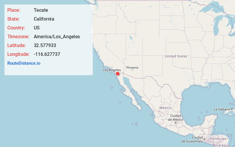 Map of Tecate