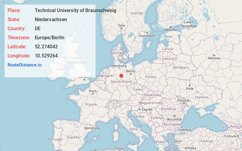 Map of Technical University of Braunschweig