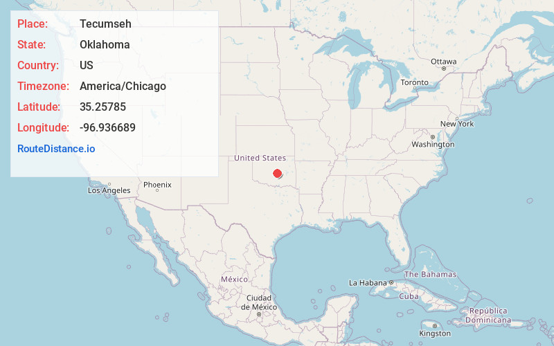 Map of Tecumseh