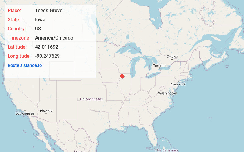 Map of Teeds Grove