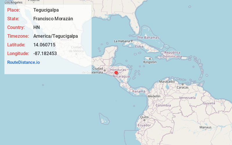 Map of Tegucigalpa