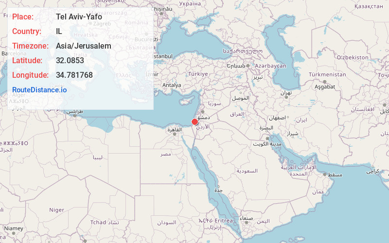 Map of Tel Aviv-Yafo