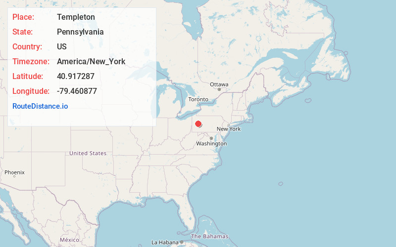 Map of Templeton