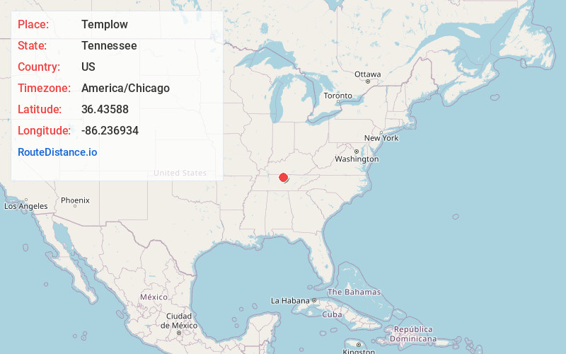Map of Templow