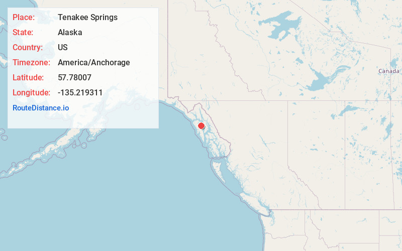 Map of Tenakee Springs