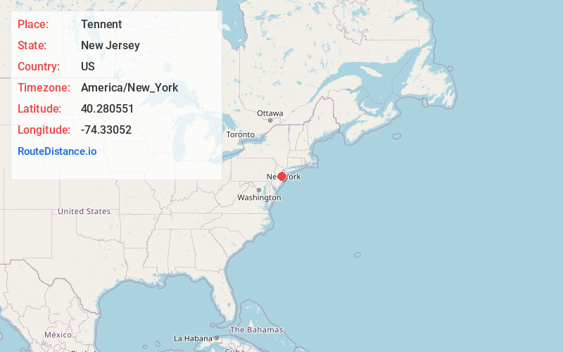 Map of Tennent