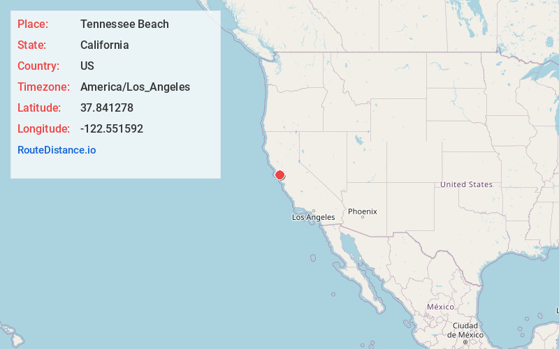 Map of Tennessee Beach
