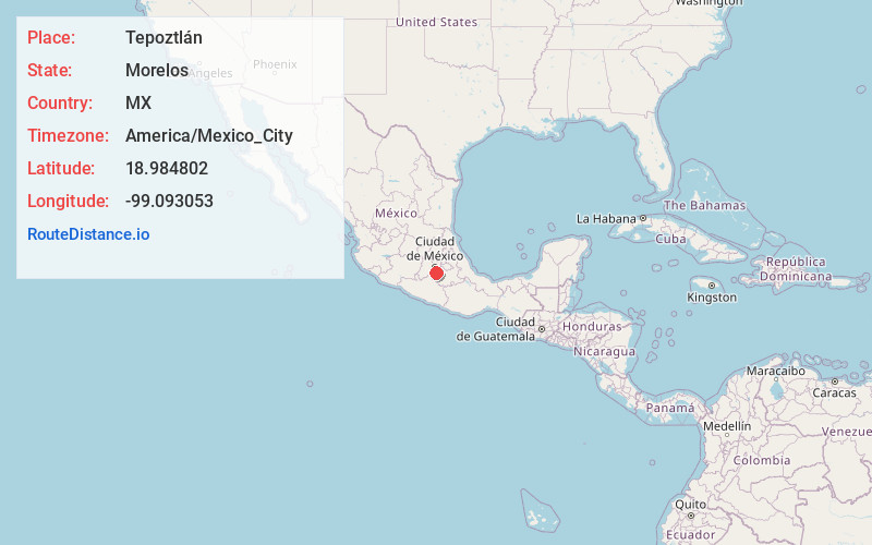 Map of Tepoztlán