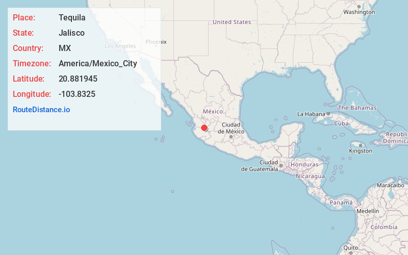 Map of Tequila