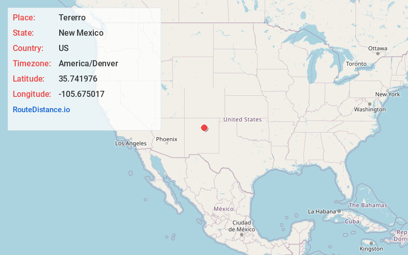 Map of Tererro