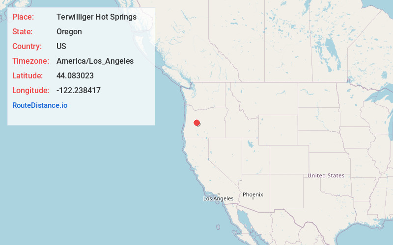 Map of Terwilliger Hot Springs