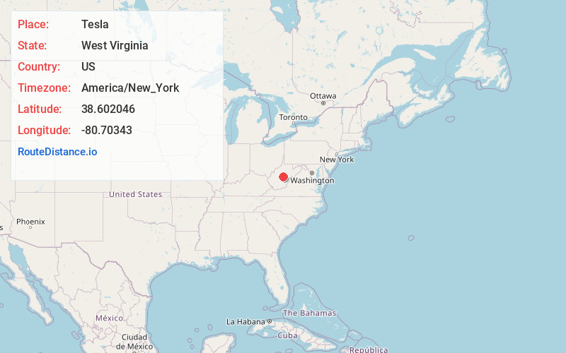 Map of Tesla