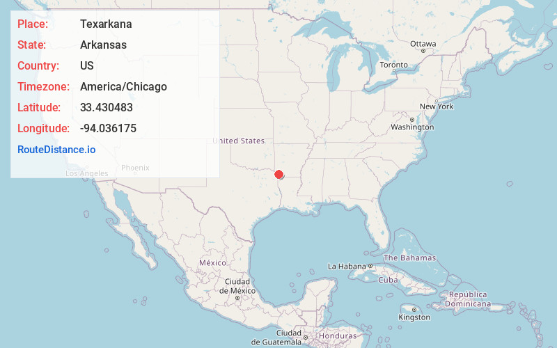 Map of Texarkana