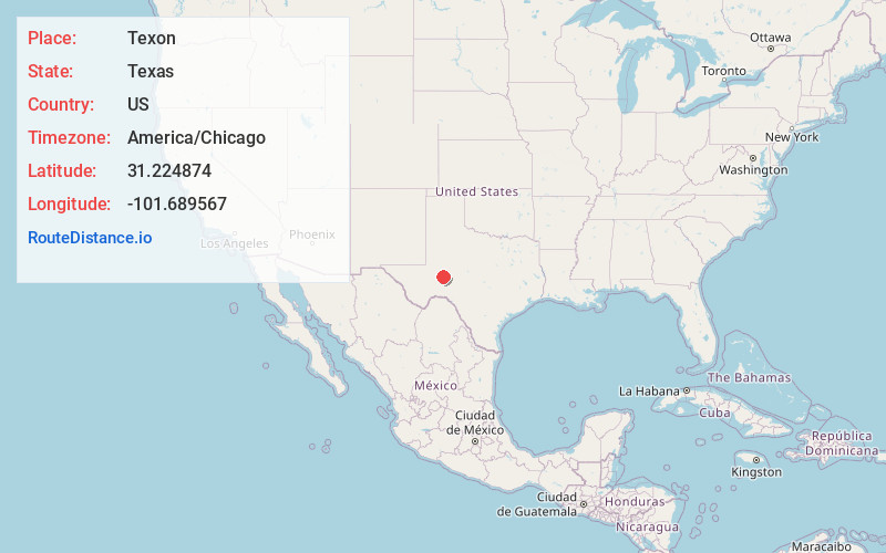 Map of Texon