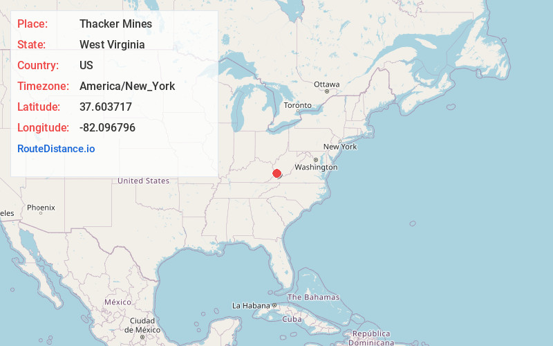 Map of Thacker Mines
