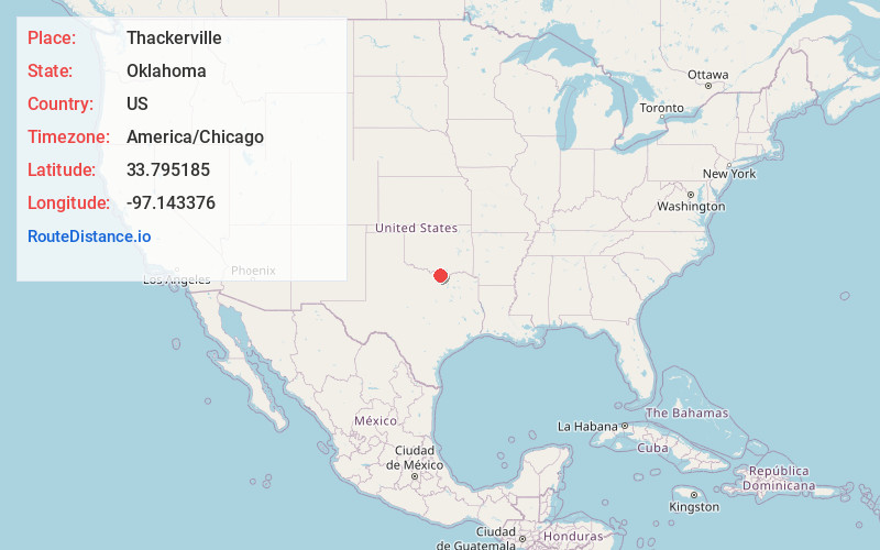 Map of Thackerville