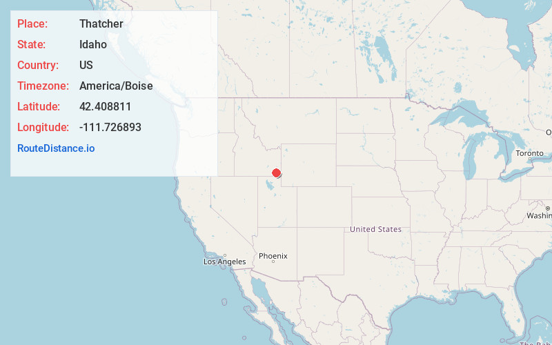 Map of Thatcher