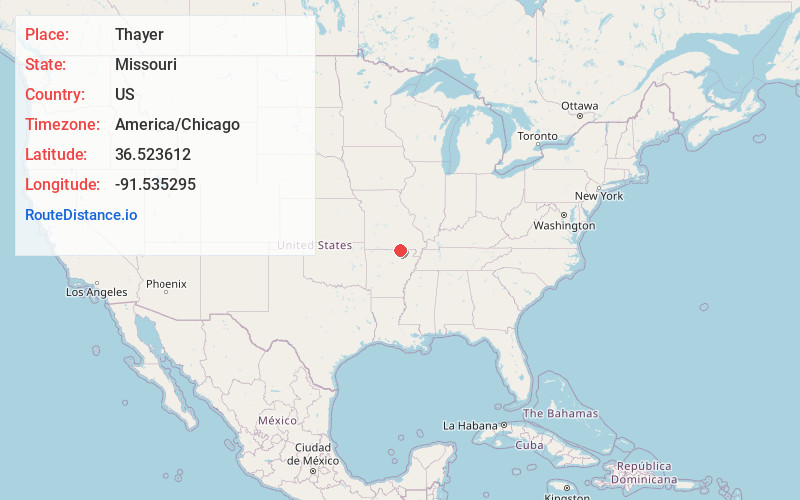 Map of Thayer