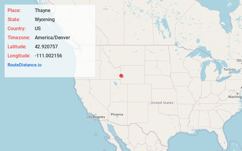 Map of Thayne