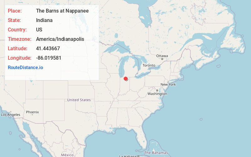 Map of The Barns at Nappanee