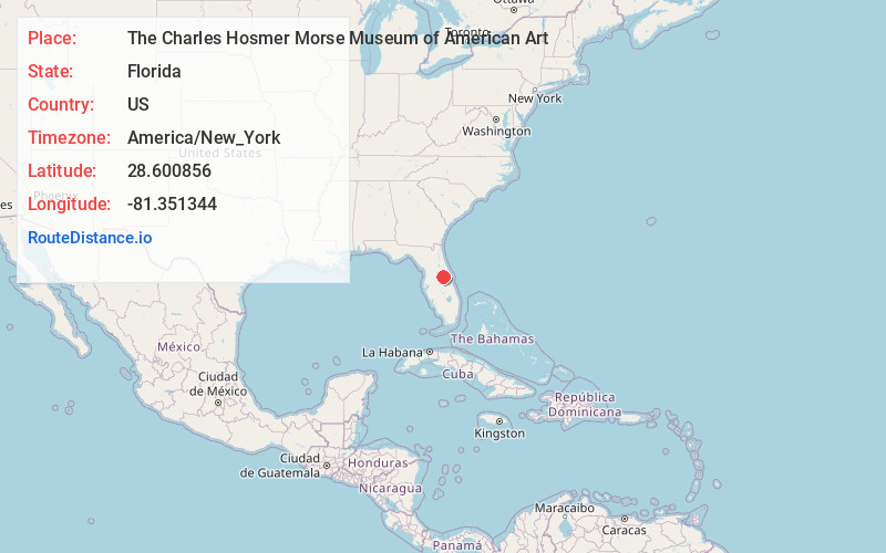 Map of The Charles Hosmer Morse Museum of American Art