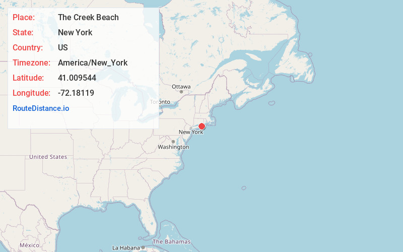 Map of The Creek Beach