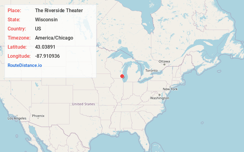 Map of The Riverside Theater