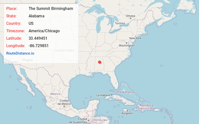 Map of The Summit Birmingham