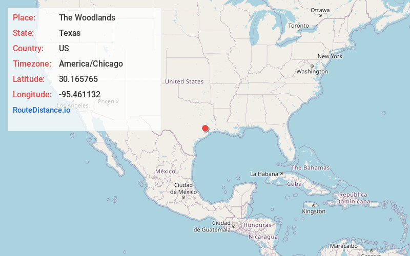 Map of The Woodlands