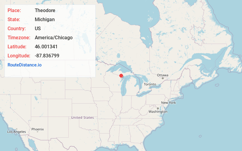 Map of Theodore