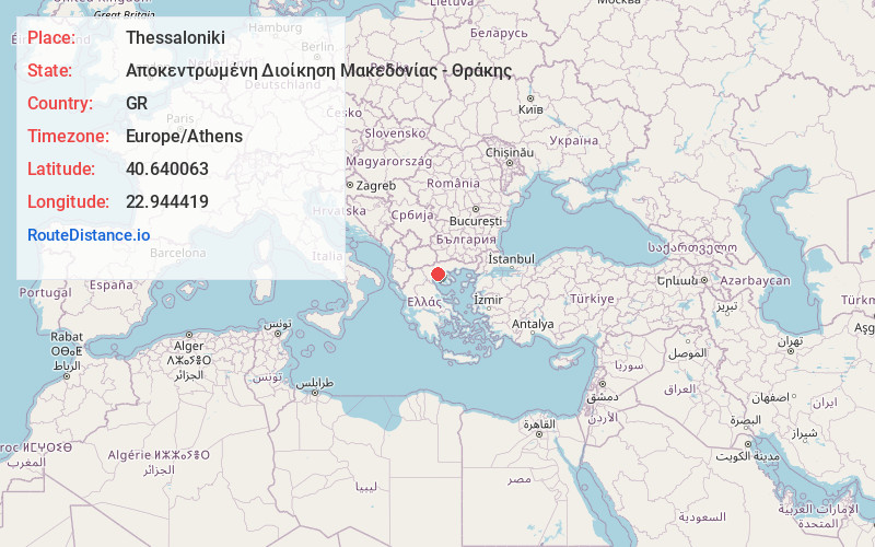 Map of Thessaloniki