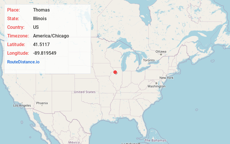 Map of Thomas