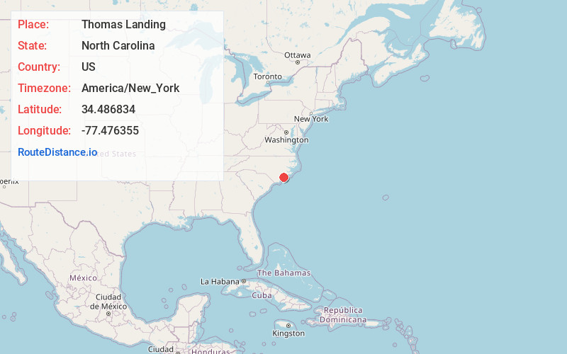 Map of Thomas Landing