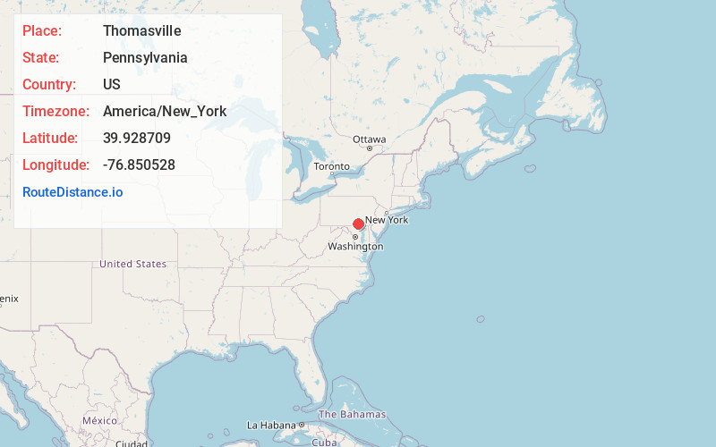 Map of Thomasville