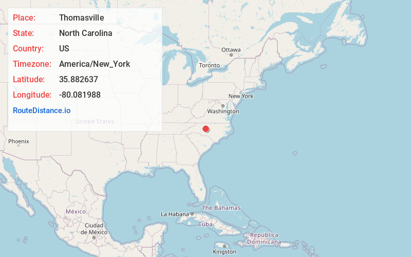 Map of Thomasville