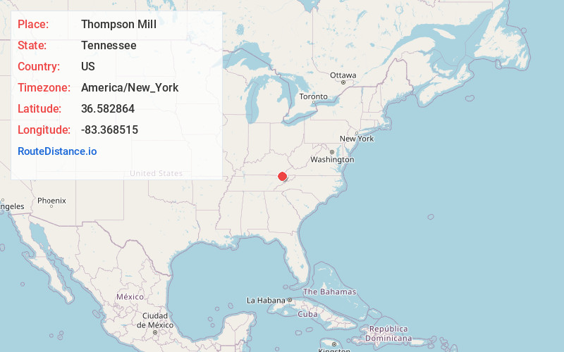 Map of Thompson Mill