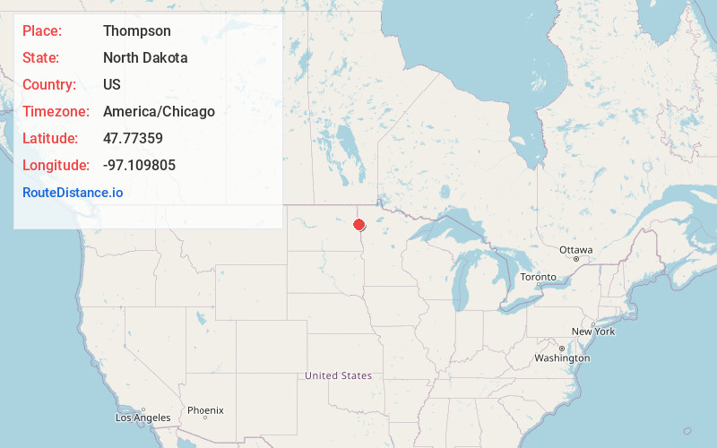 Map of Thompson