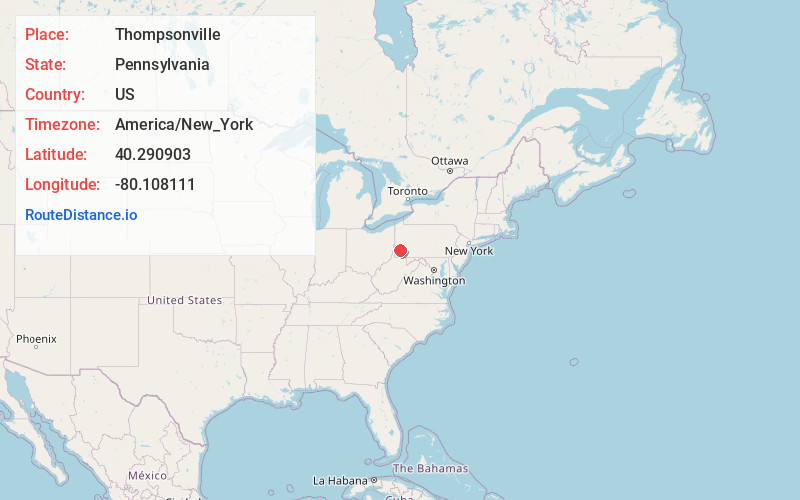 Map of Thompsonville