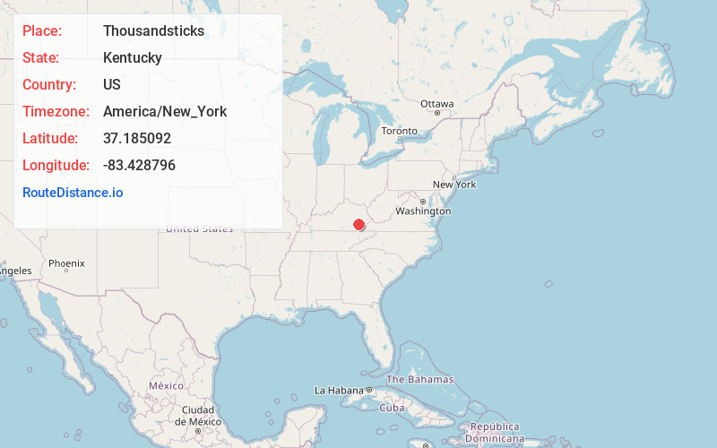 Map of Thousandsticks