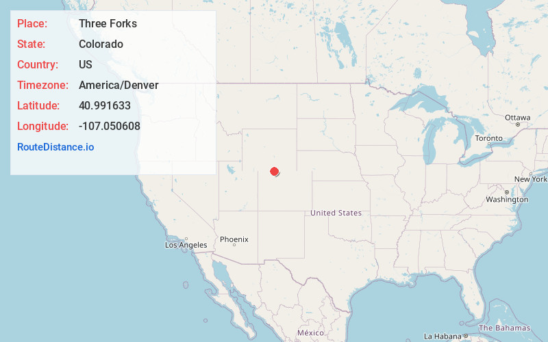 Map of Three Forks
